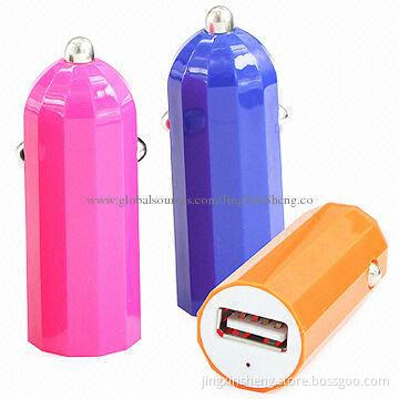 Mini USB In-car Charger, Compatible with iPhone/iPod/iPad/HTC/Blackberry